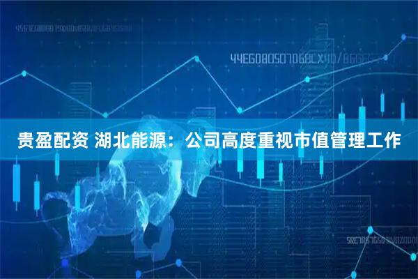 贵盈配资 湖北能源：公司高度重视市值管理工作