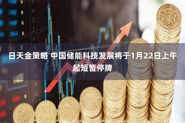 日天金策略 中国储能科技发展将于1月22日上午起短暂停牌