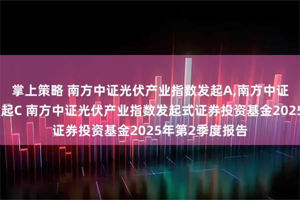 掌上策略 南方中证光伏产业指数发起A,南方中证光伏产业指数发起C 南方中证光伏产业指数发起式证券投资基金2025年第2季度报告